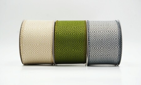 Geometrisch ruitvormig tweedlint met draad_KW0477